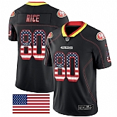 Nike 49ers 80 Jerry Rice Black USA Flash Fashion Limited Jersey Dyin,baseball caps,new era cap wholesale,wholesale hats